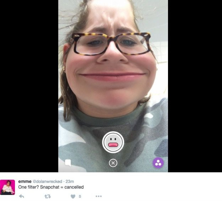 Snapchat's latest update has cause all but one filter to disappear.