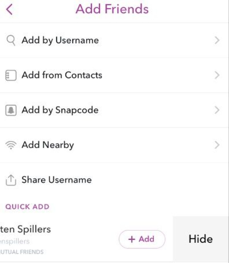 To get rid of Quick Add suggestions on Snapchat, simply swipe left to hide them.