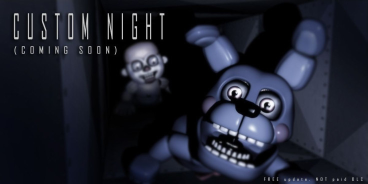 'Five Nights At Freddy's: Sister Location' is getting free Custom Night DLC soon, and it may add to the game's story. It will be released as a Steam update. 'Five Nights At Freddy's: Sister Location' is available now on PC. 