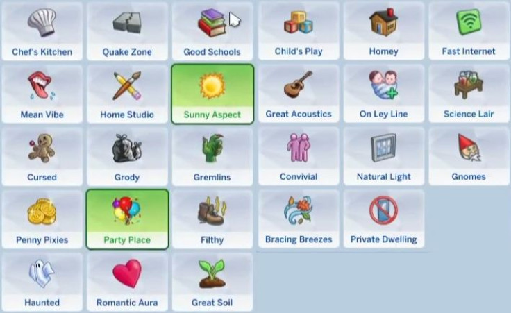 There are 26 lot traits included in 'City Living.'