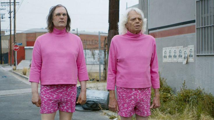 Big Brayden (Sky Elobar) and his father, Big Ronnie (Michael St. Michaels), in 'The Greasy Strangler.'