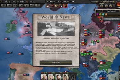 Germany surrenders to Poland in Hearts of Iron 4