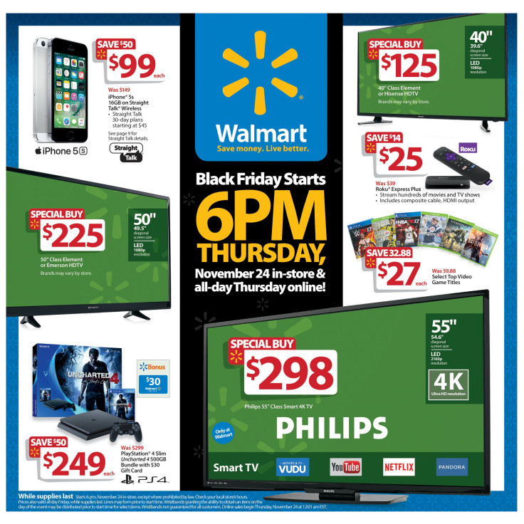 Leaked Black Friday 2016 ads from Walmart are now online! Find out all the deals, sales and prices getting slashed on favorite electronics like 4K TVs, Laptops, Smartphones and more, here