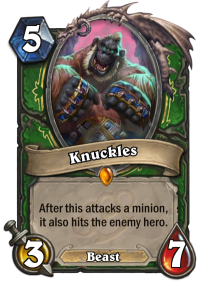 Knuckles, Hunter's newest Legendary from Mean Streets Of Gadgetzan