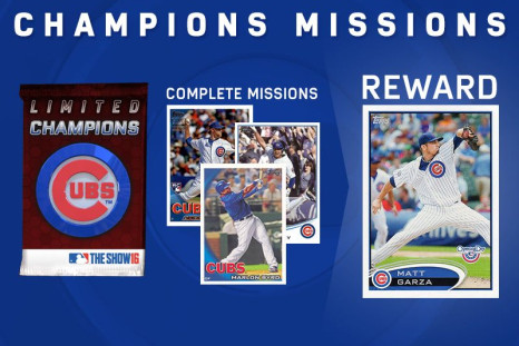 MLB 16 The Show released a Chicago Cubs Champions Card Pack and Champions Missions for the game's Diamond Dynasty mode. 