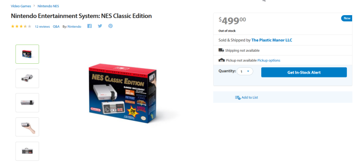 NES Classic Walmart.com