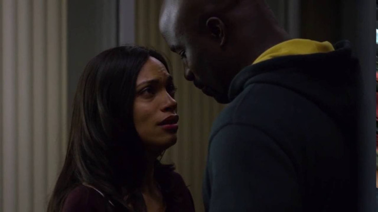 Claire Temple finally kisses Luke Cage before he goes back to prison. 