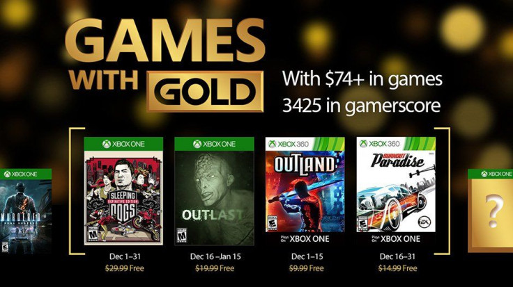 The Games With Gold for December 2016 have been announced on Xbox One and Xbox 360