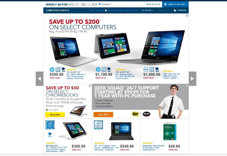 Best Buy offers Cyber Monday deals on laptops.