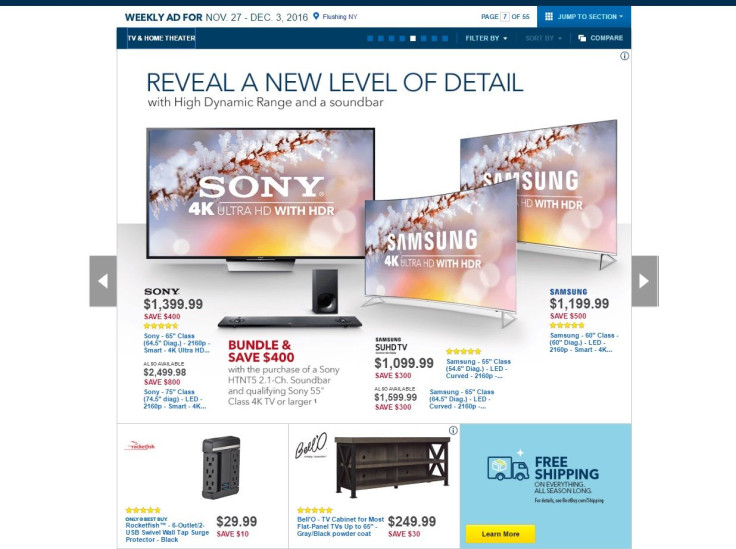 Best Buy offers Cyber Monday deals on 4K TVs.