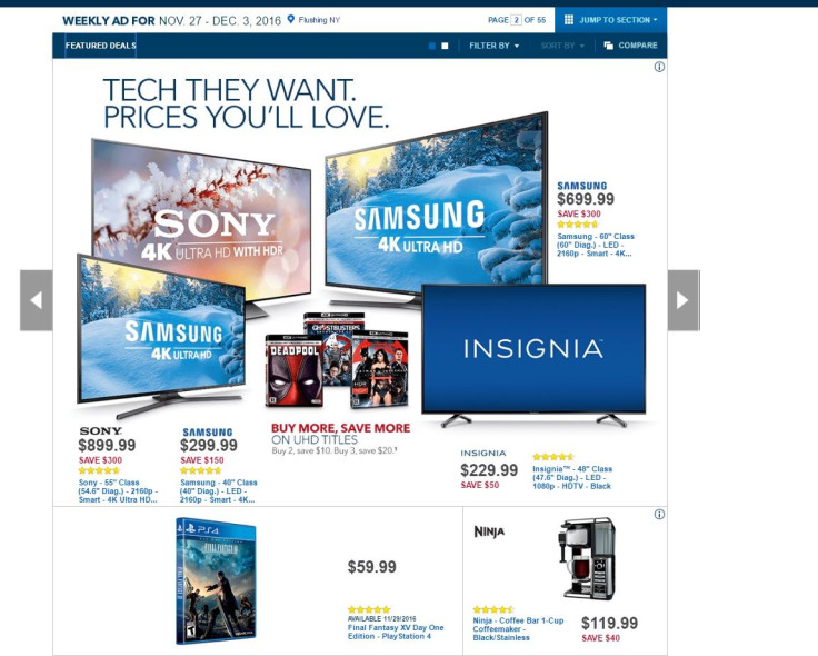 Best Buy offers Cyber Monday deals on 4K TVs.