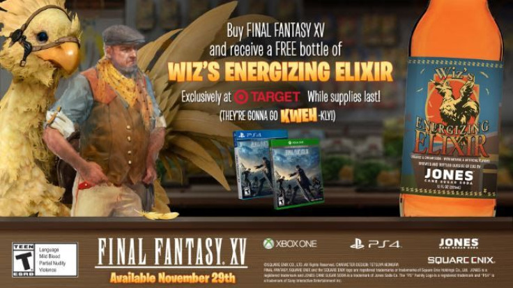 Free Elixir soda with Final Fantasy XV purchase at Target.