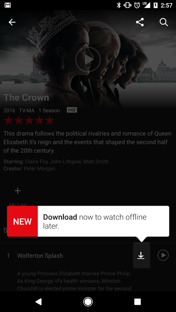 With the latest update, mobile Netflix users can download and watch shows and movies from the services even when offline.