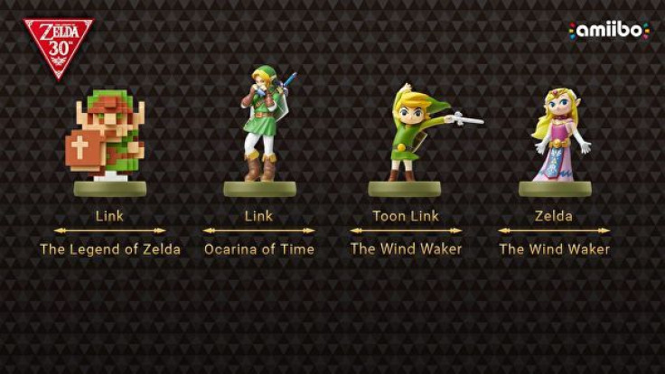 The four new amiibo celebrating Zelda's 30th anniversary.