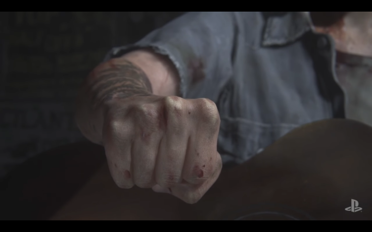 Ellie tightens into a fist to stop her shaking hands in 'Last of Us Part 2.'