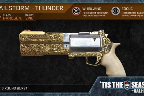 Epic Prototype Hailstorm Thunder Pistol is available now for 'Call of Duty Infinite Warfare.'