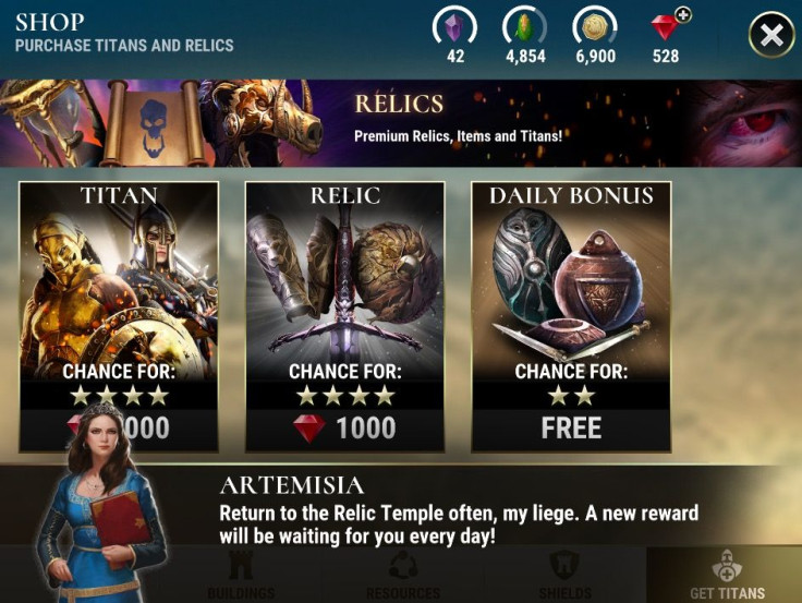There are a couple of ways to get more Titans in Dawn of Titans and both are found in the Temple.