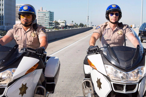 Michael Peña and Dax Shepard in 'CHIPs.'