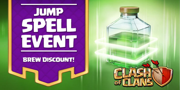 'Clash Of Clans' got a new update in time for today's Jump Spell event. Get a huge Elixir discount for this awesome offense spell. Wizards are expected for discount this weekend. 'Clash Of Clans' is available now on Android and iOS. 