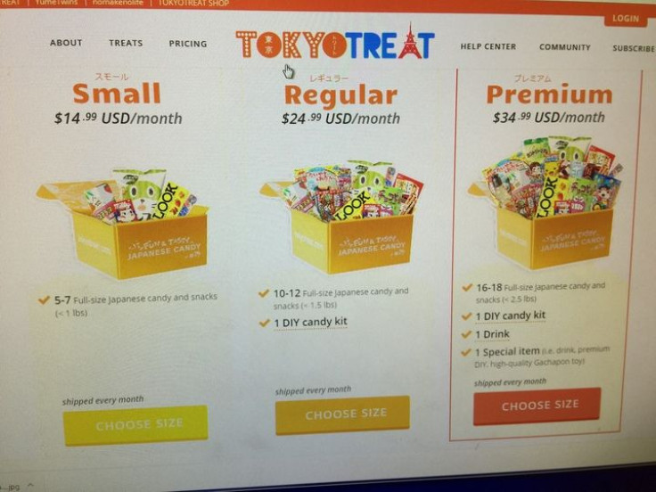 The three price options offered by TokyoTreat. 