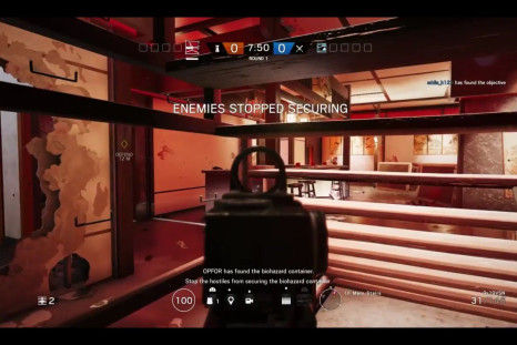 Players glitch through the stairs at the Skyscraper map in 'Rainbow Six Siege.'