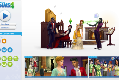 New main menu for 'The Sims 4.'