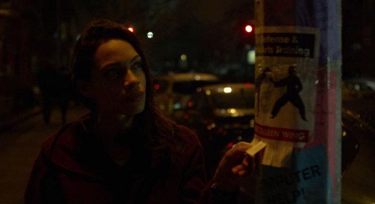 At the end of 'Luke Cage,' Claire took an ad for Coleen Wing's self defense class.