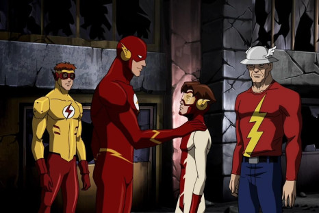 Wally West (Kid Flash), Barry Allen (Flash), Bart Allen (Impulse), and Jay Garrick (The Original Flash) in 'Young Justice.'