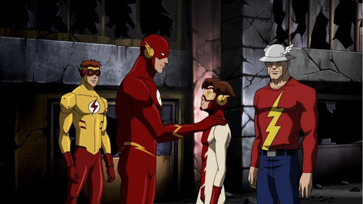 Wally West (Kid Flash), Barry Allen (Flash), Bart Allen (Impulse), and Jay Garrick (The Original Flash) in 'Young Justice.'