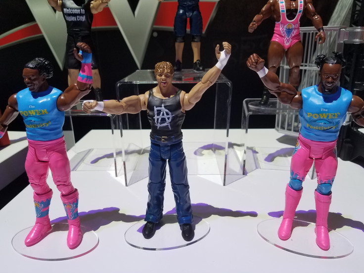 Some of the Tough Talker figures on display at Toy Fair
