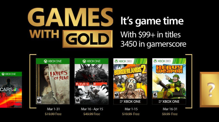 The Games With Gold for March 2017 have been revealed