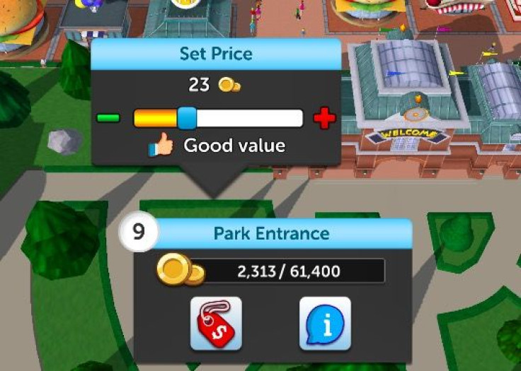 You can set the price of your park attractions from cheap to expensive in RollerCoaster Tycoon Touch