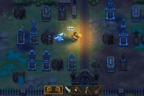 A screenshot from upcoming cemetery management sim Graveyard Keeper. 