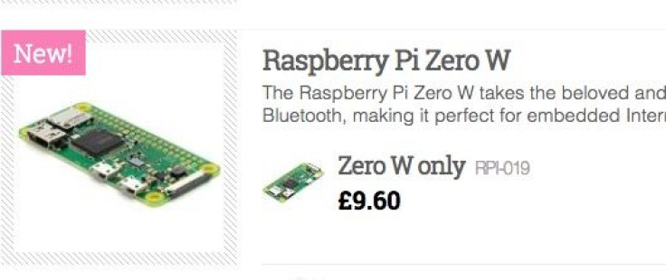The Raspberry Pi Zero W just became available today but some retailers have already sold out.