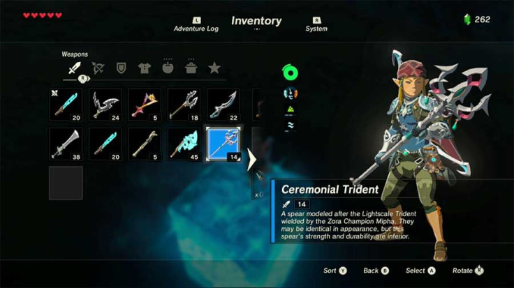 Ceremonial Trident in Breath of the Wild.