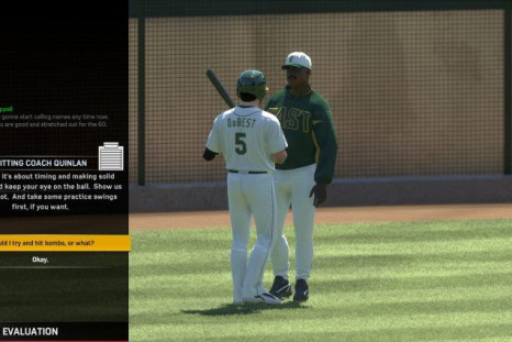 Road To The Show features new player interaction that determines the path your user player takes in his career. 
