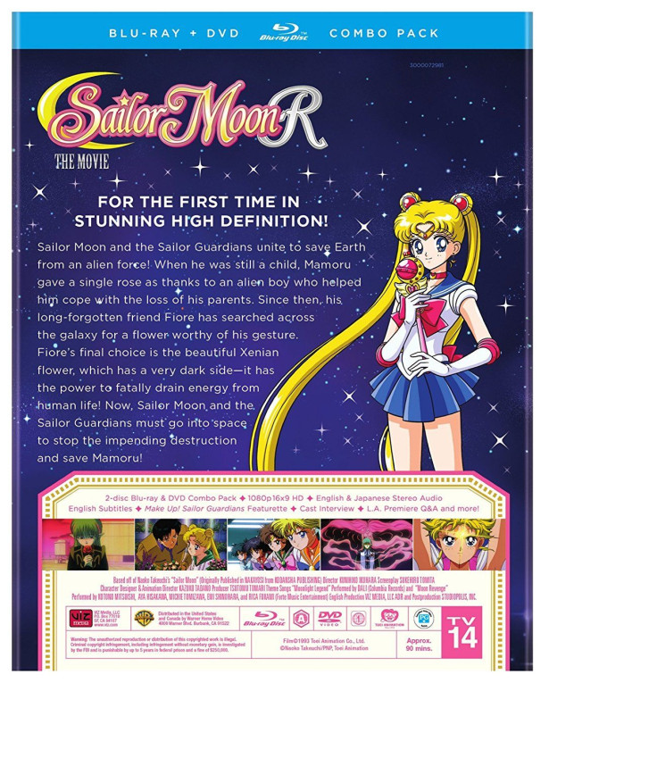 The back cover of the DVD /Blu-ray rerelease of 'Sailor Moon R: The Movie'