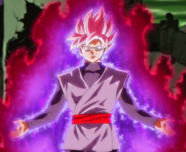 Goku Black in his Super Saiyan Rose form in the 'Dragon Ball Super' anime.