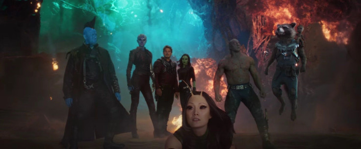 The Guardians of the Galaxy standing on a planet that fits Ego's description.