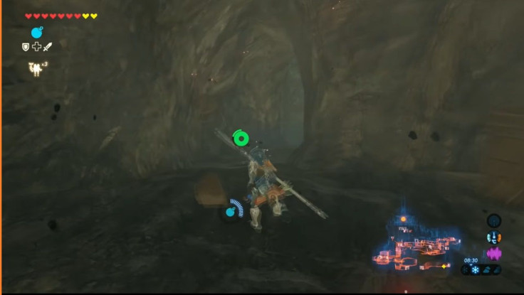 Break down the wall to reach the mine carts leading to the Hyrule Castle dungeons.