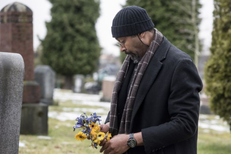 Joe visits Iris' grave. 