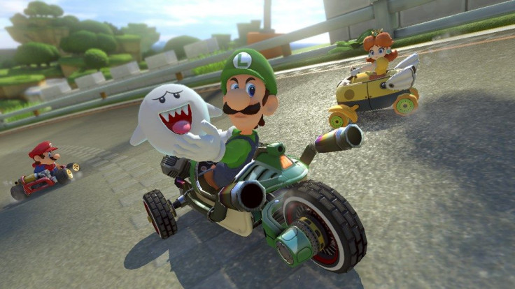 Different kart parts but same ol' Luigi stare.