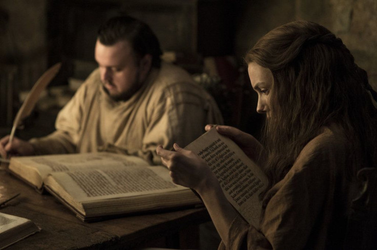 Samwell and Gilly in the maester's library at the Citadel.