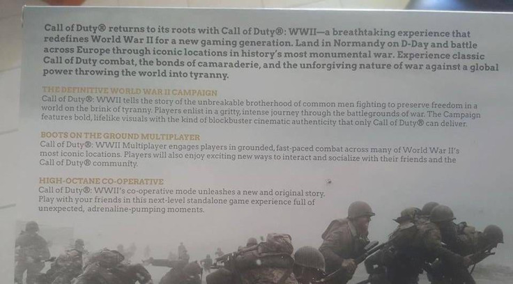 'Call of Duty: WWII' will have Campaign, Co-Op, and Multiplayer game modes.