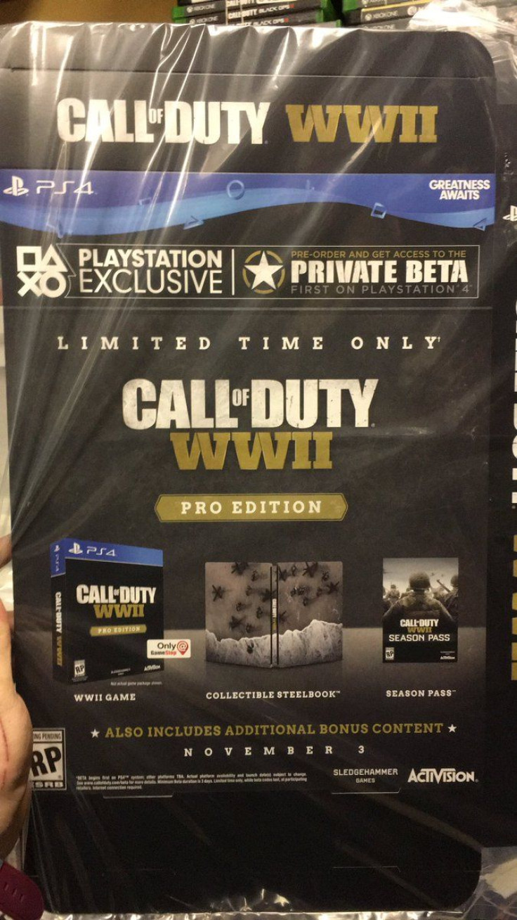 'Call of Duty WWII' Pro Edition leaked