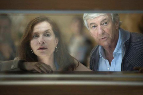 Isabelle Huppert and Paul Verhoeven on the set of 'Elle'