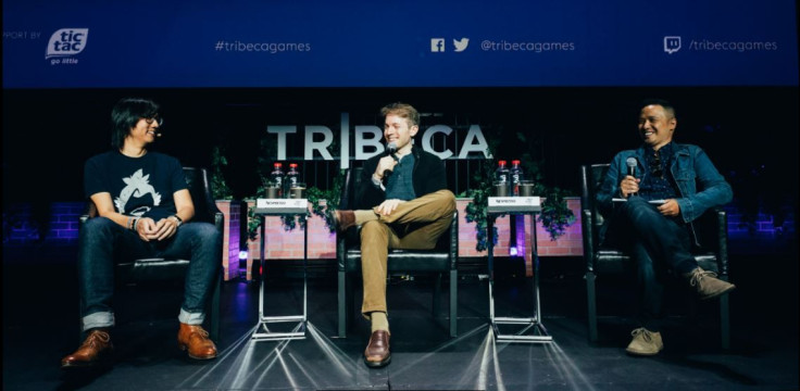L-R: Game developer Michael Chu (Overwatch), Ben Lindbergh and Jason Concepcion (The Ringer/Achievement Oriented) discuss Overwatch’s lore and universe at the inaugural Tribeca Games Festival.