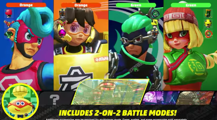 You can fight 2 vs 2 in 'Arms' for Nintendo Switch.
