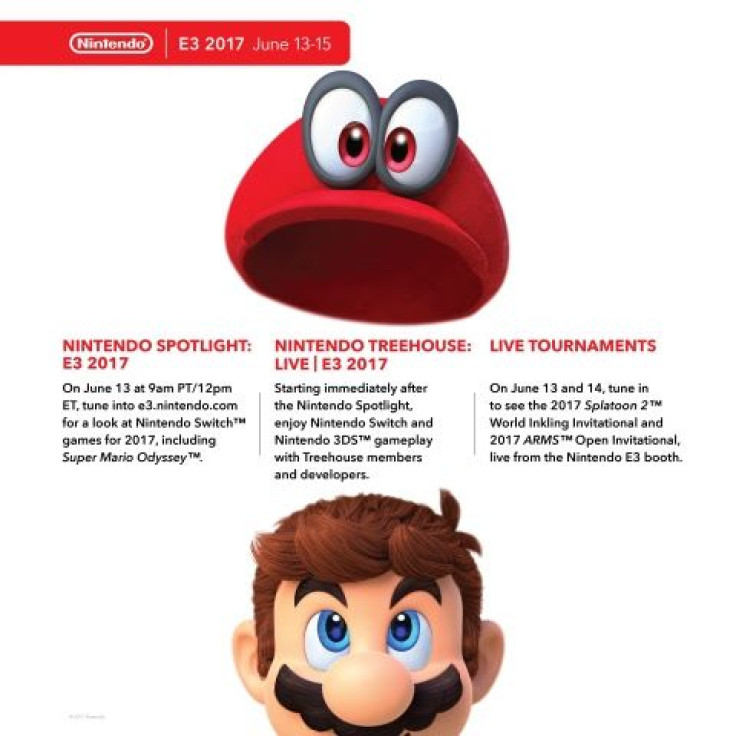 Nintendo's E3 2017 schedule.