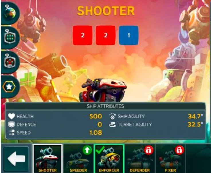 The shooter is a quick moving offensive player with beginning slots to equip two weapons.